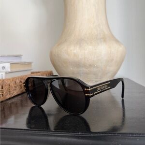 Authentic Dior Black Aviator Sunglasses